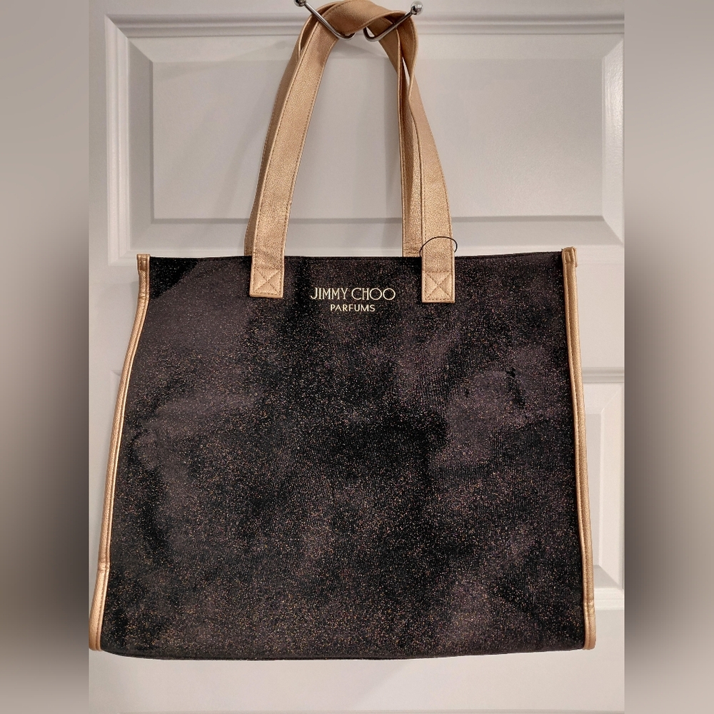 Jimmy Choo Parfums Black and Gold Tote Bag